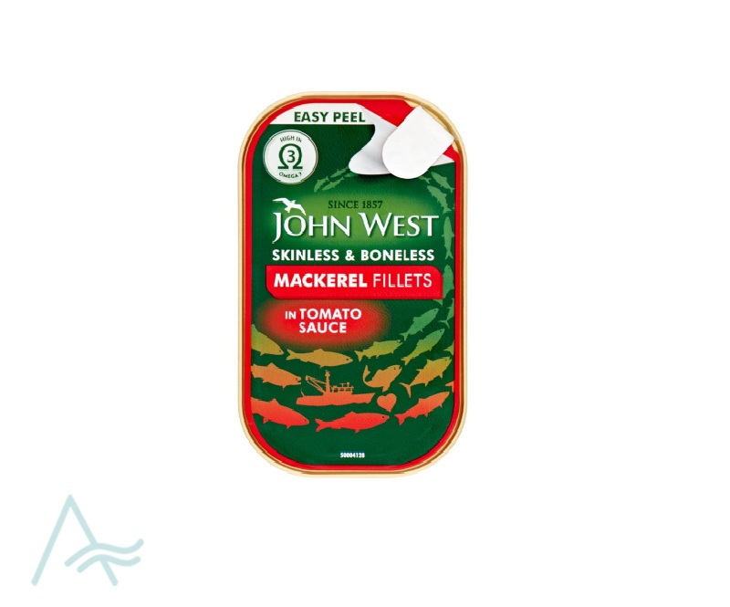 JOHN WEST MACKEREL FILLETS IN TOMATOE SAUCE 115 G
